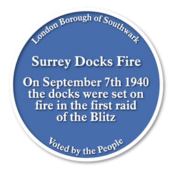 Blue Plaque Full List_Surrey Docks Fire